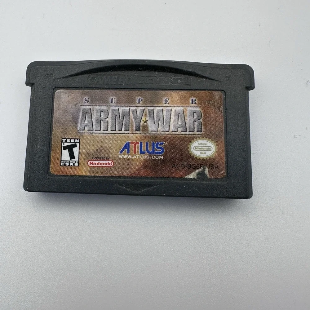 Super Army War Nintendo Game Boy Advance GBA Atlus AGB-BG6E-USA Authentic Tested